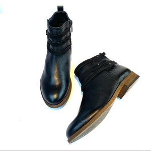 Franco Sarto Black Leather Ankle Boots